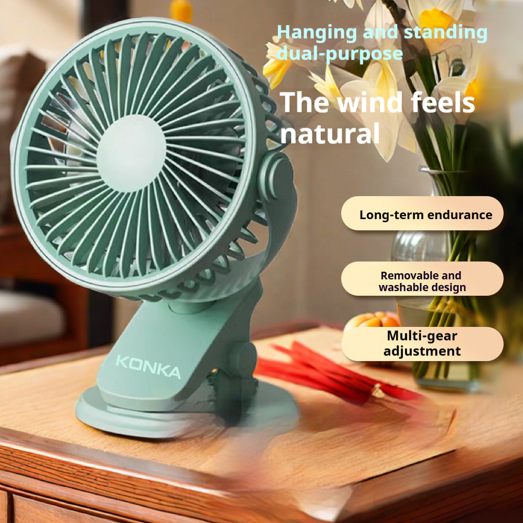 Multifunctional Clip-on Digital Display Small Fan