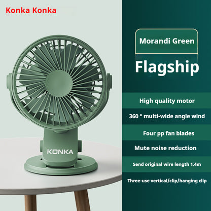 Multifunctional Clip-on Digital Display Small Fan