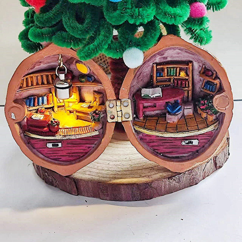 【🔥 50% OFF】🏠Festive Gift✨ Magical Walnut Shell Dollhouse|Mini Library&Tiny World of Wonder