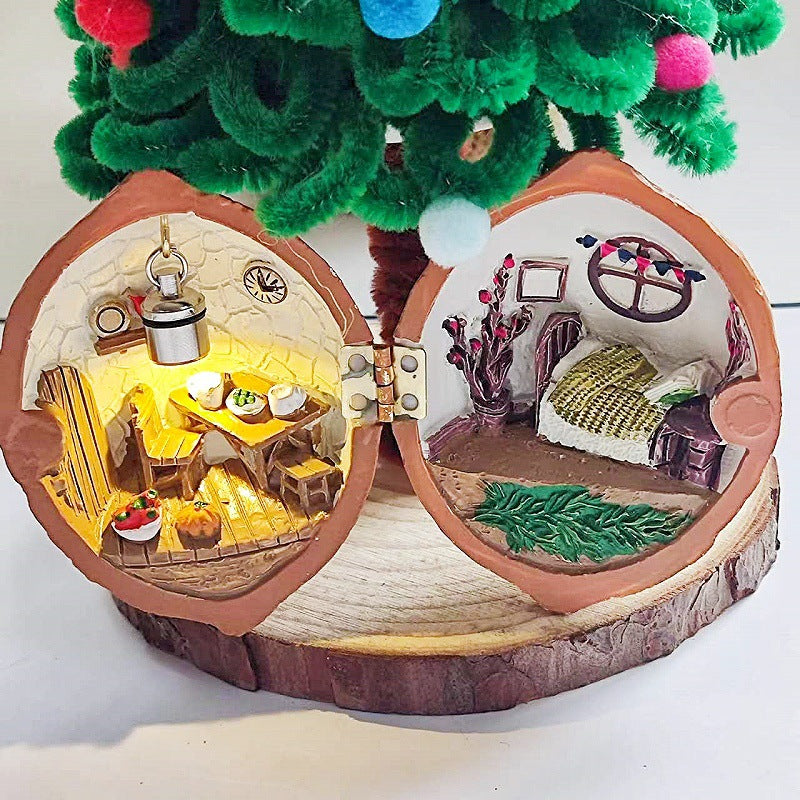 【🔥 50% OFF】🏠Festive Gift✨ Magical Walnut Shell Dollhouse|Mini Library&Tiny World of Wonder