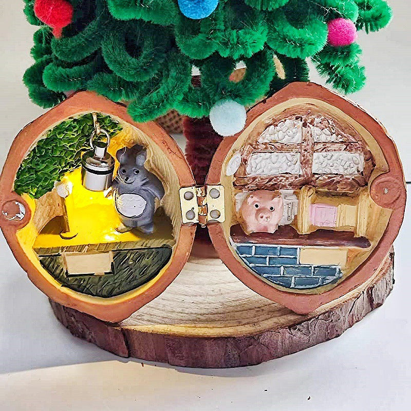 【🔥 50% OFF】🏠Festive Gift✨ Magical Walnut Shell Dollhouse|Mini Library&Tiny World of Wonder