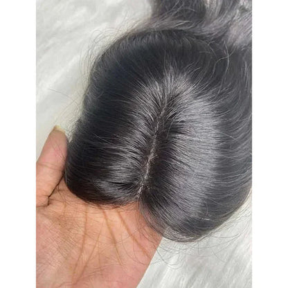 【🔥50%OFF 】100% Natural Human Hair Extensions|Silk Base Hair Topper