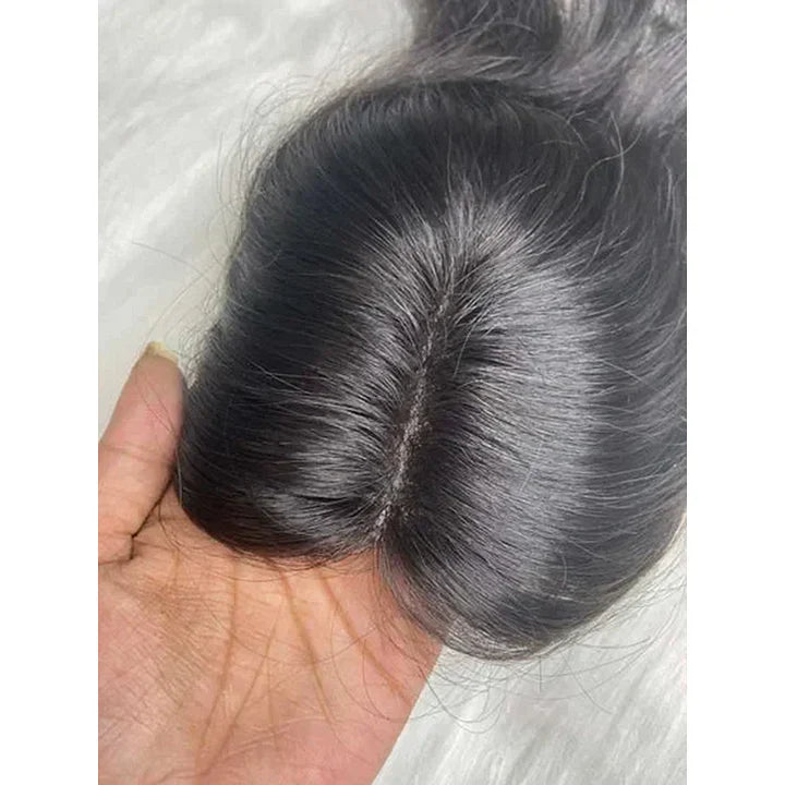 【🔥HOT SALE】2x3 Mini Scalp Topper | Hair Topper For Crown Thinning | Natural Straight