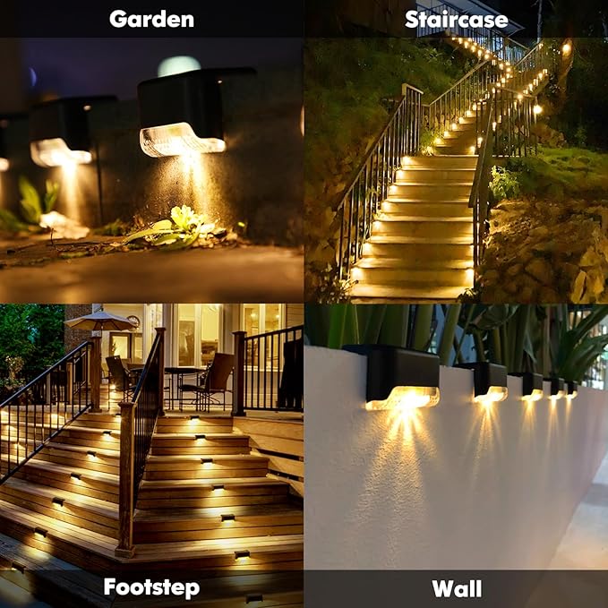 Solar Deck Lights Outdoor(Pack Of 4)