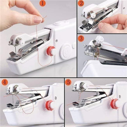 🧵 Stitch Handheld Cordless Portable White Sewing Machine ✂️✨