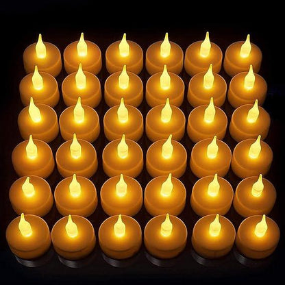 Serene Glow: Battery-Operated LED Candle Diya Lights (12 Pack)