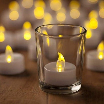 Serene Glow: Battery-Operated LED Candle Diya Lights (12 Pack)