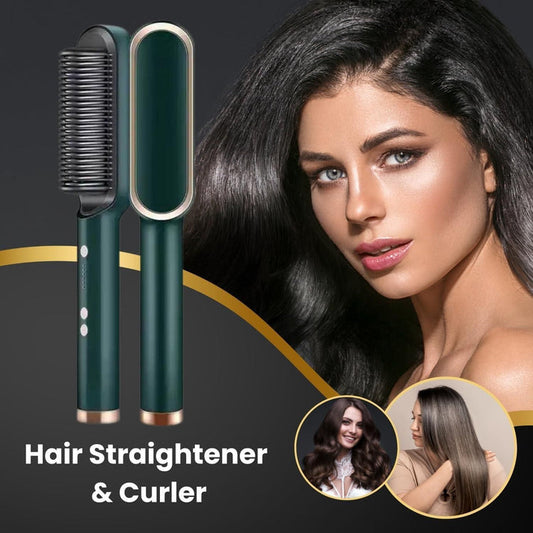 💇‍♀️ Professional Electric Hair Straightener Comb Brush ✨🔌