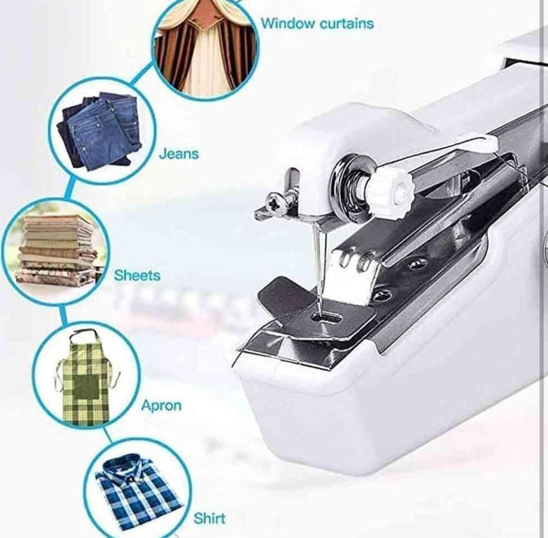 🧵 Stitch Handheld Cordless Portable White Sewing Machine ✂️✨