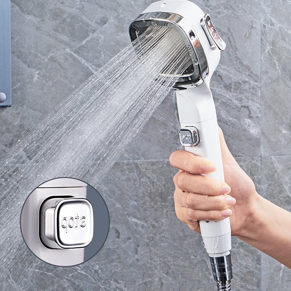 🎁  4-mode Handheld Pressurized Shower Head with Pause Switch