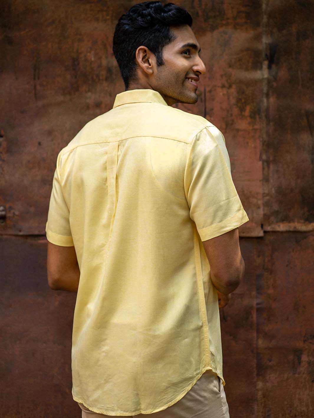 Lemon Yellow · Half Sleeve Shirt