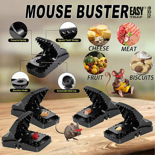 Top-Rated Black Plastic Mouse Traper-Buy 1 get 1 free