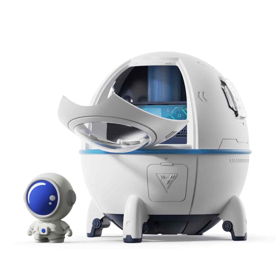 Portable Astronaut Humidifier with LED and Aroma Diffuser - Rechargeable or Plug-In model