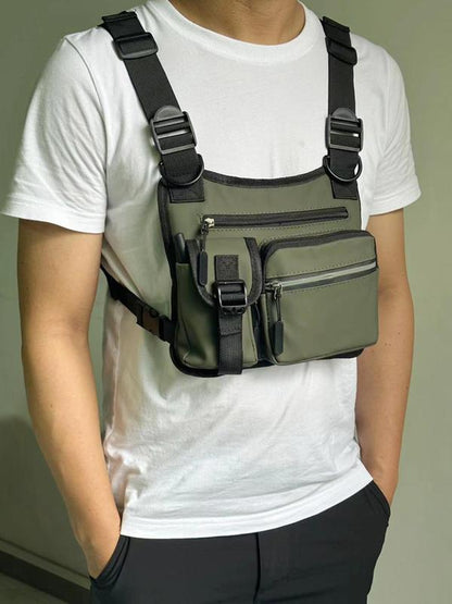 🔥 Adjustable Zipper Tactical Chest Bag 🎒✨ Multi-Functional & Ready for Action!