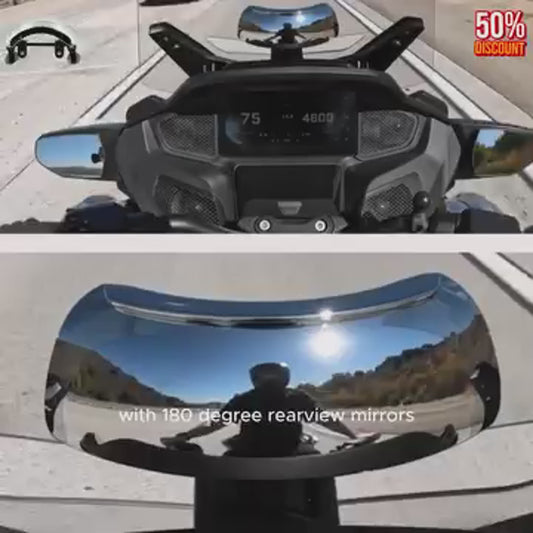 🔥LAST DAY SALE 49% OFF🔥 Universal Motorcycle 180 Degree Holographic Wide Angle Rear View Mirror for Motocross Accessories