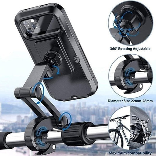 🔥 Waterproof Phone Holder for Bikes & Motorcycles 📱🚴‍♂️💦 Secure, Sturdy & All-Weather Ready!