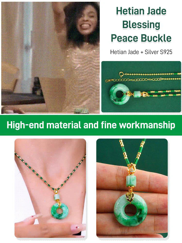 ❤️🎉The Best Gift🎉 - Hetian Jade Blessing Safety Peace Buckle